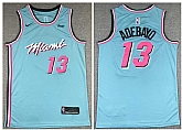 Heat 13 Bam Adebayo Light Blue Nike City Edition Swingman Jersey,baseball caps,new era cap wholesale,wholesale hats